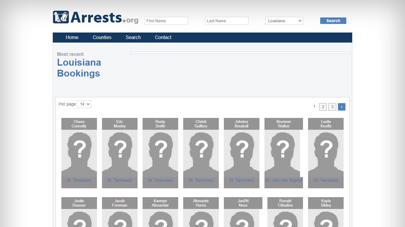Louisiana Arrests and Inmate Search